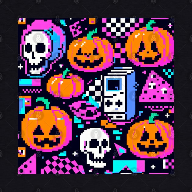 PATRON CALABAZAS Y CALAVERAS PIXELADAS 4 by TheGhostLagarto15